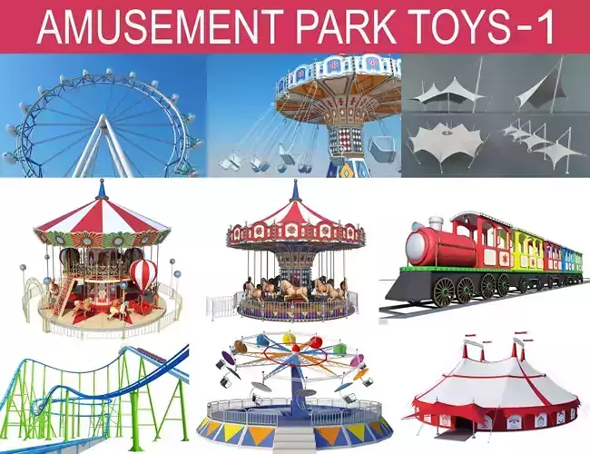 Amusement Park Toys Collections 3D model