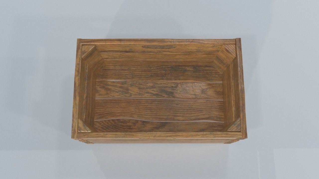 crates wooden Low-poly 3D model_7