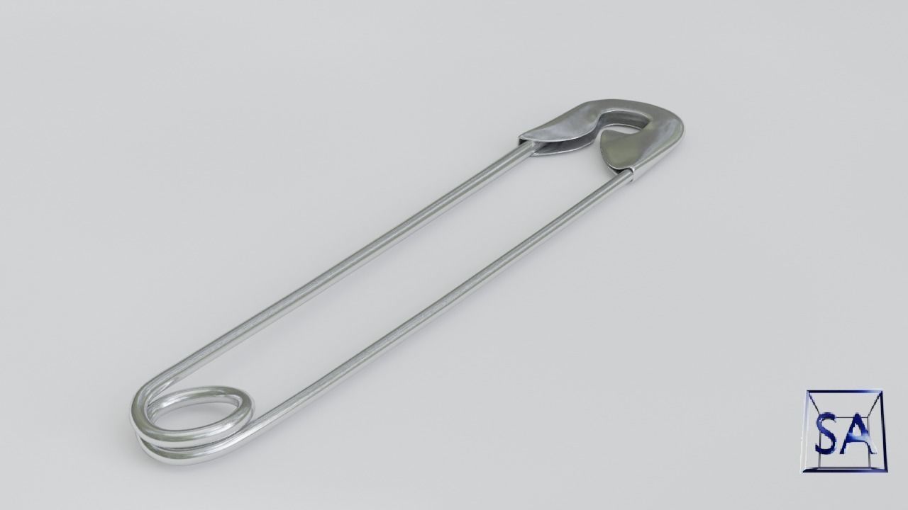 Safety Pin 3D model_3