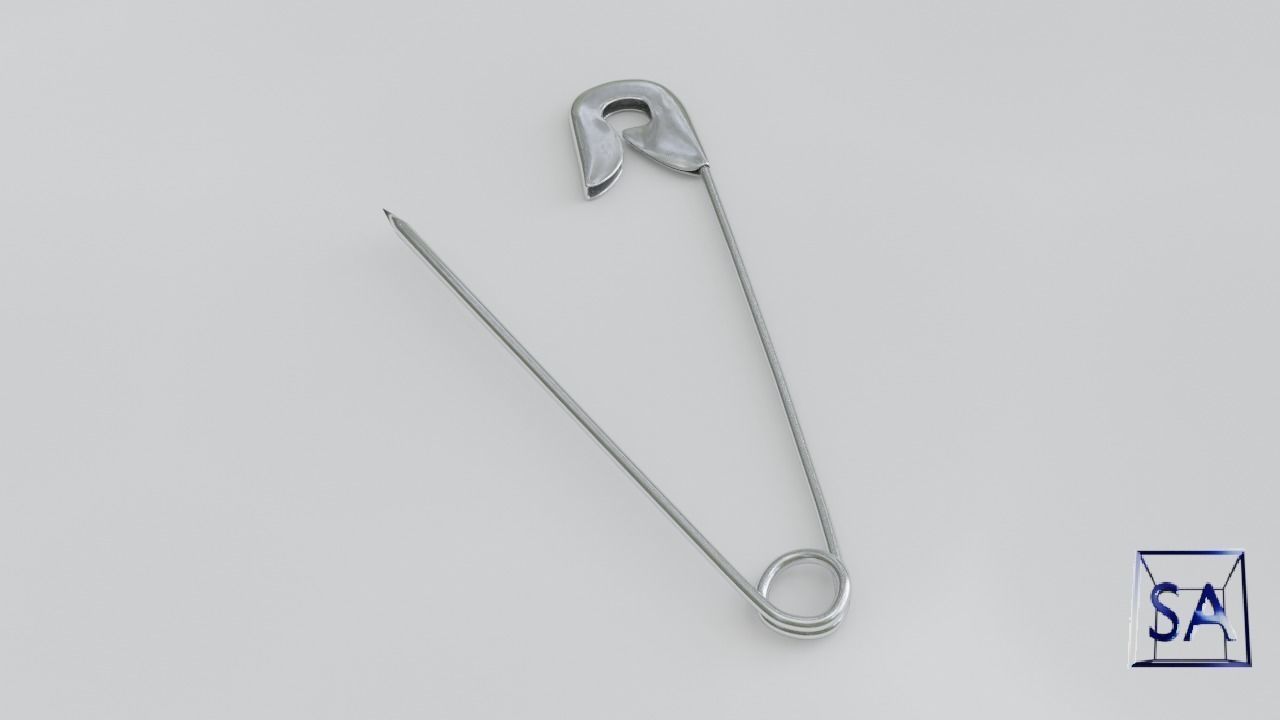 Safety Pin 3D model_4