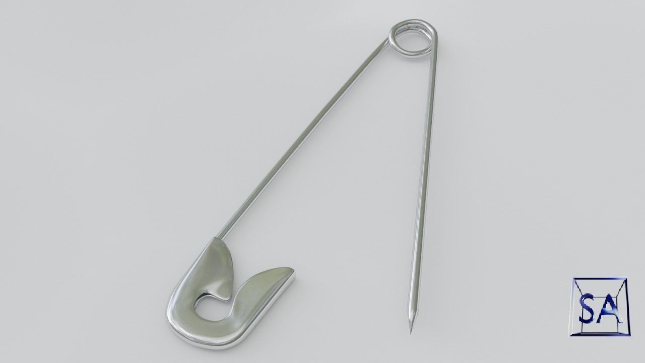 Safety Pin 3D model_12