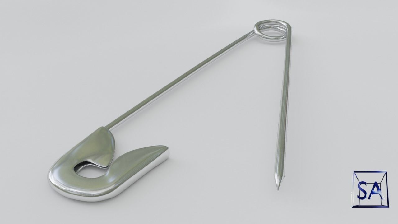 Safety Pin 3D model_10