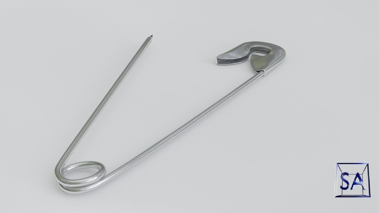 Safety Pin 3D model_2
