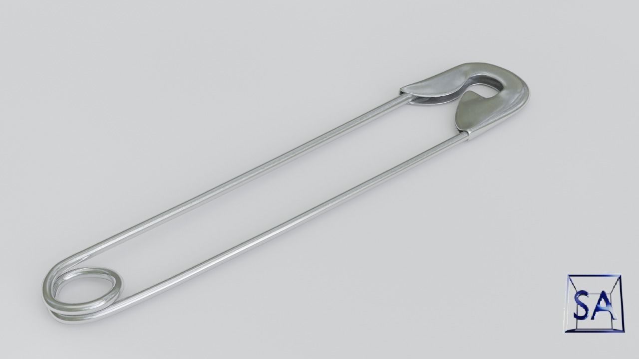 Safety Pin 3D model_1
