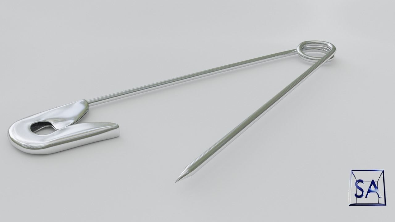Safety Pin 3D model_8