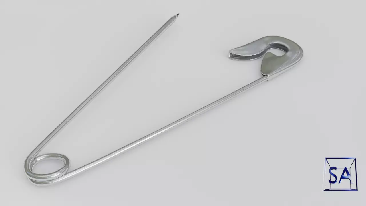 Safety Pin 3D model_0