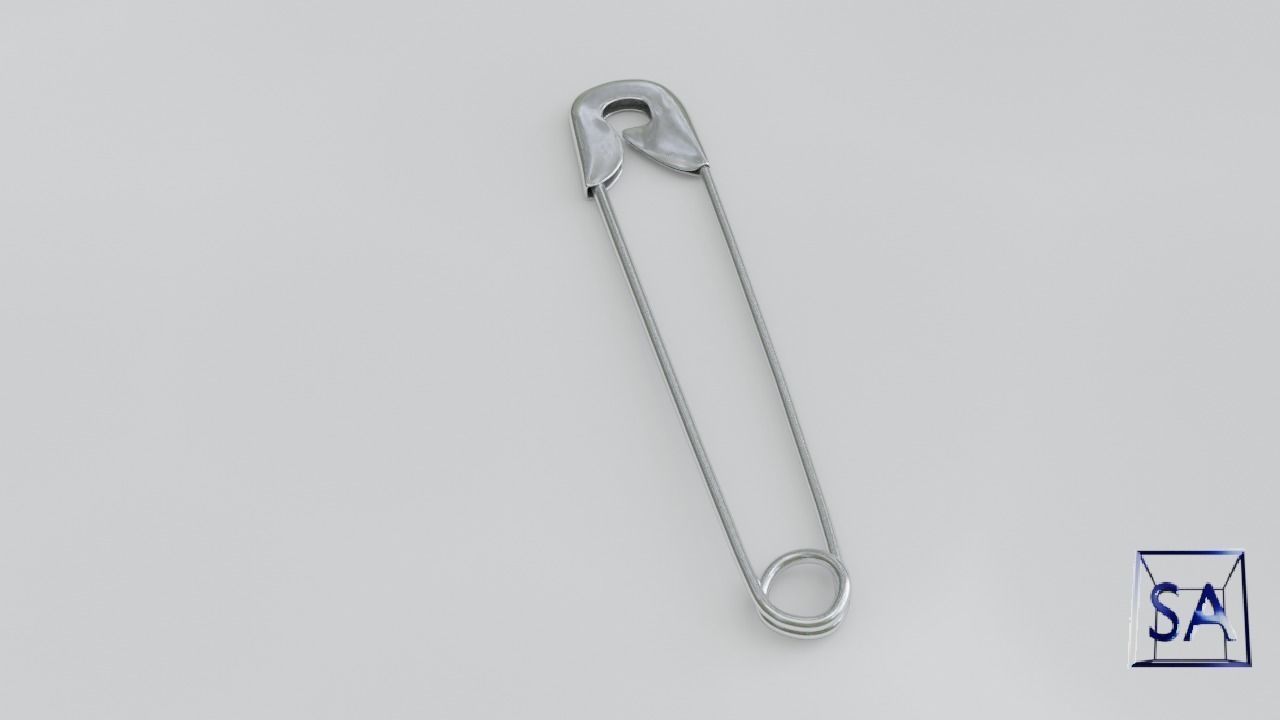 Safety Pin 3D model_5