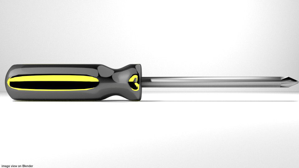 Mechanical Handtools - Screwdriver cross-bade type phillip head 3D model_1
