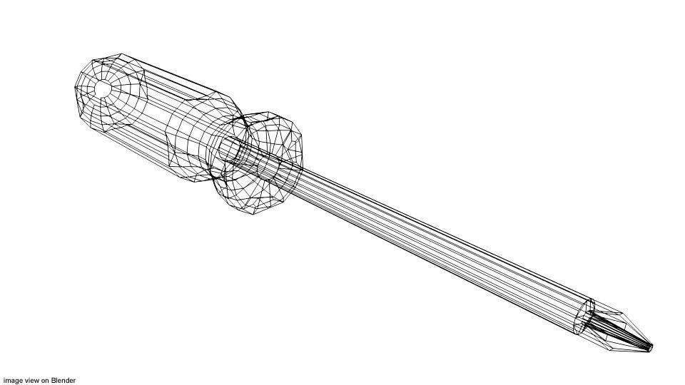 Mechanical Handtools - Screwdriver cross-bade type phillip head 3D model_3