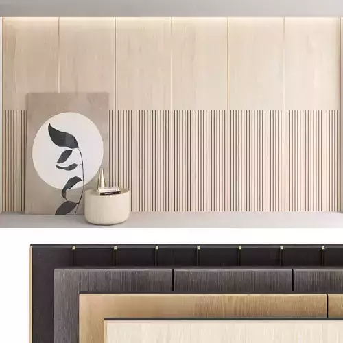 Decorative wall panel set 20 3D model