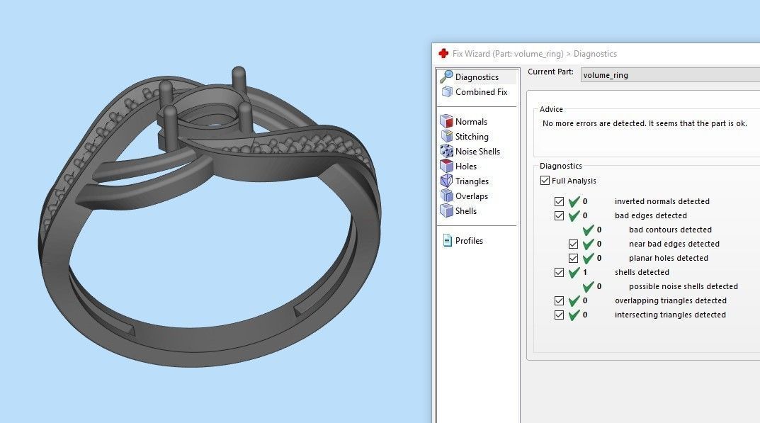 Women ring with gems 3dm stl printable 3D print model_31