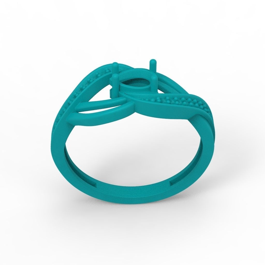 Women ring with gems 3dm stl printable 3D print model_25