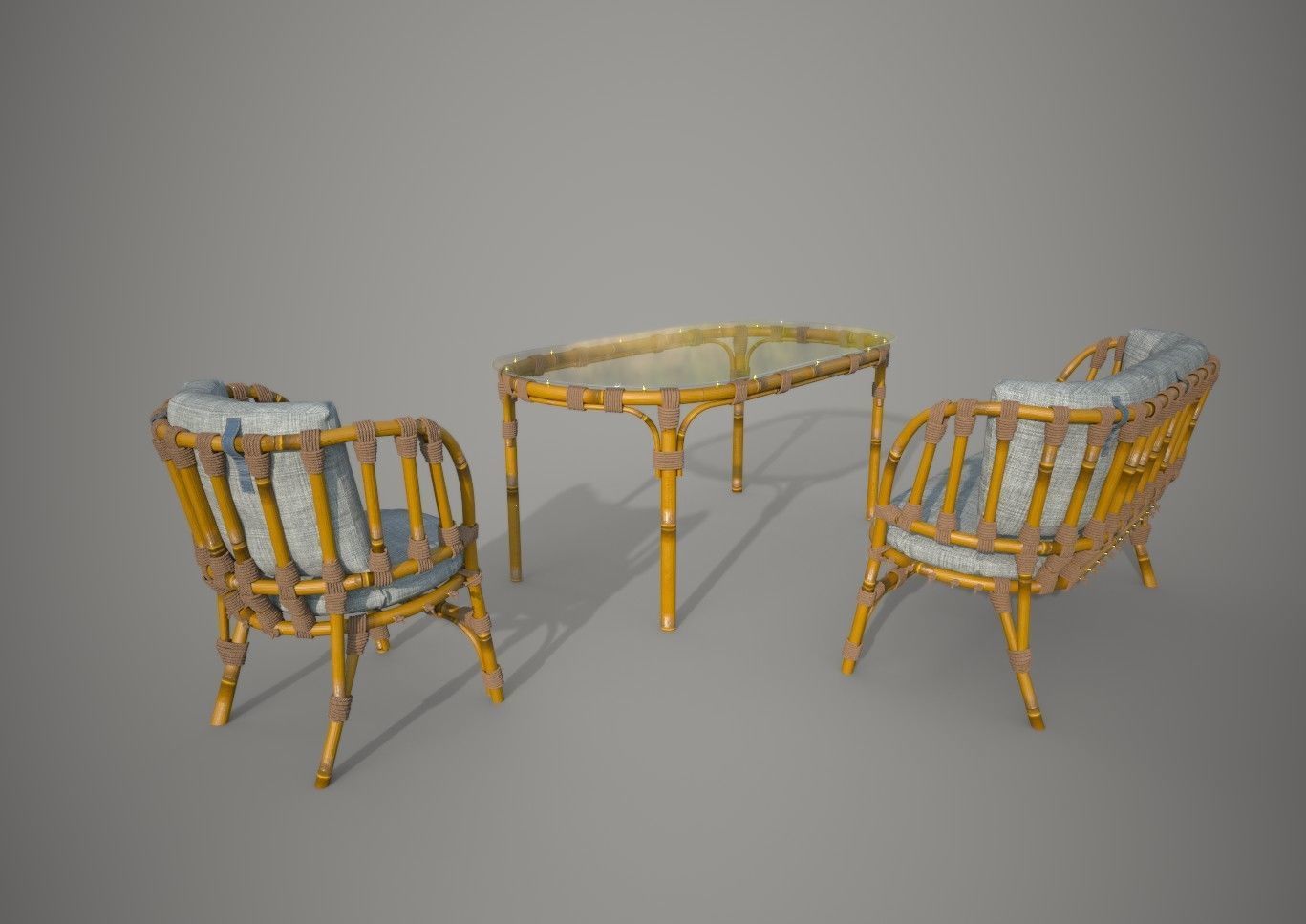 Chair Sofa Table for terrace 3D model_5