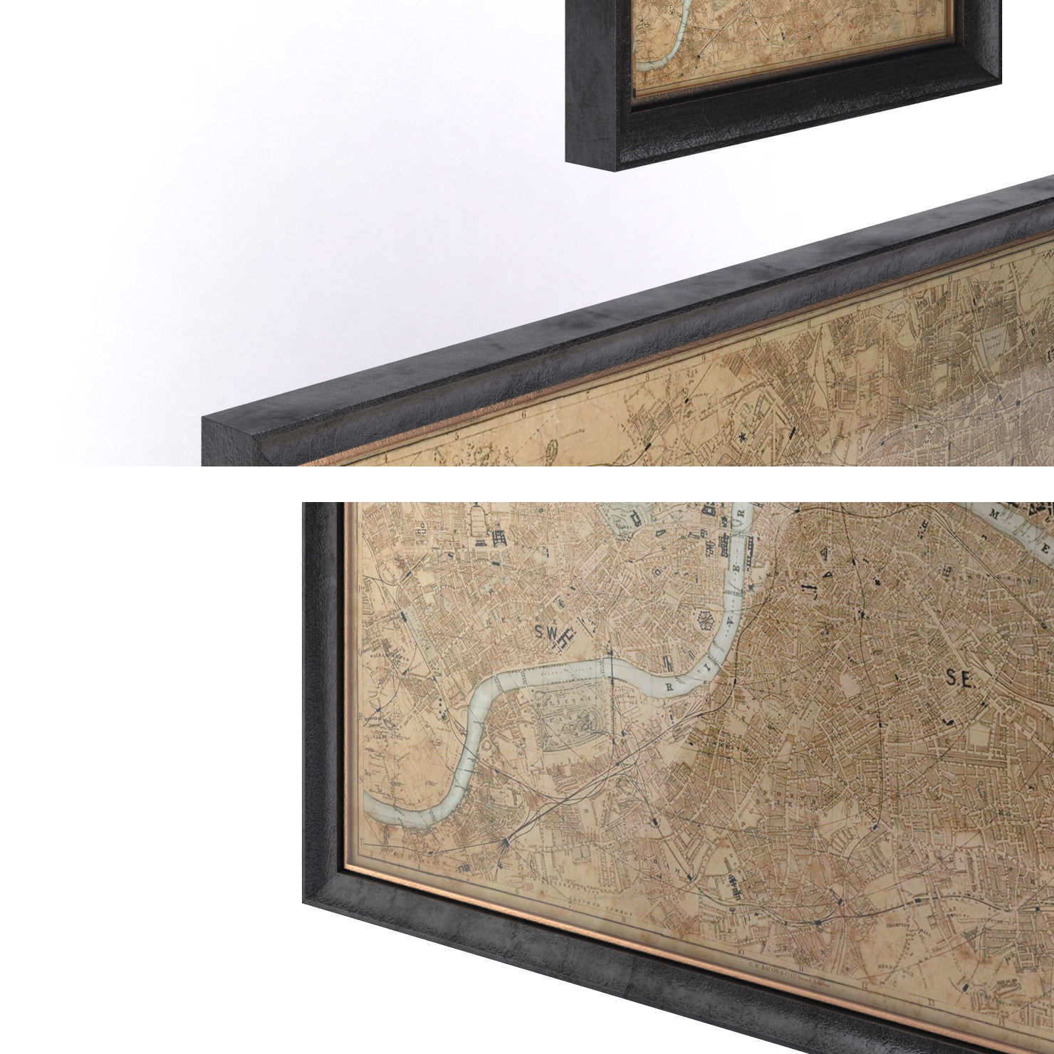 Restoration Hardware Circa 1980 London Map 3D model_2