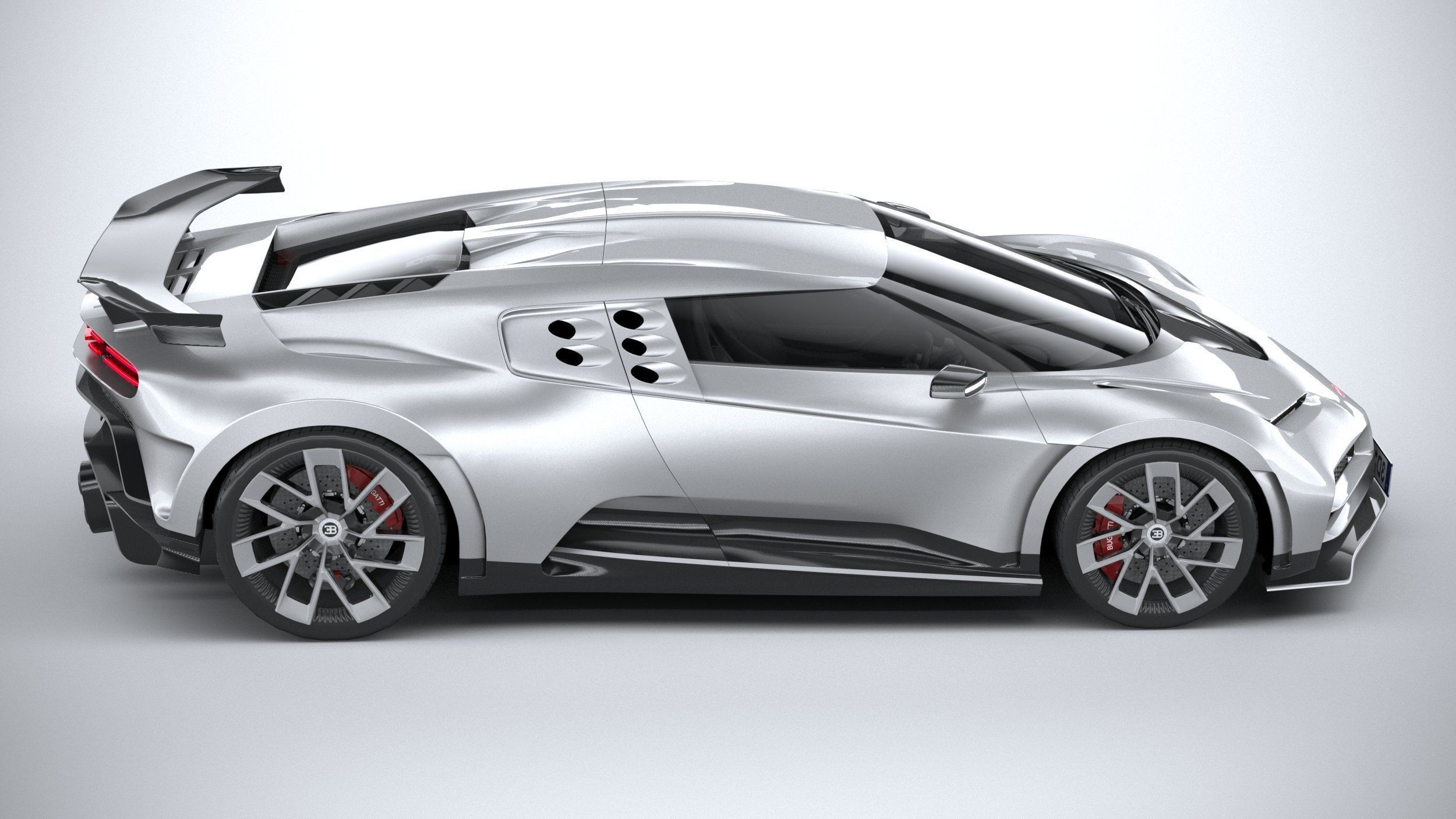 LowPoly Bugatti Centodieci 2020 Low-poly 3D model_22