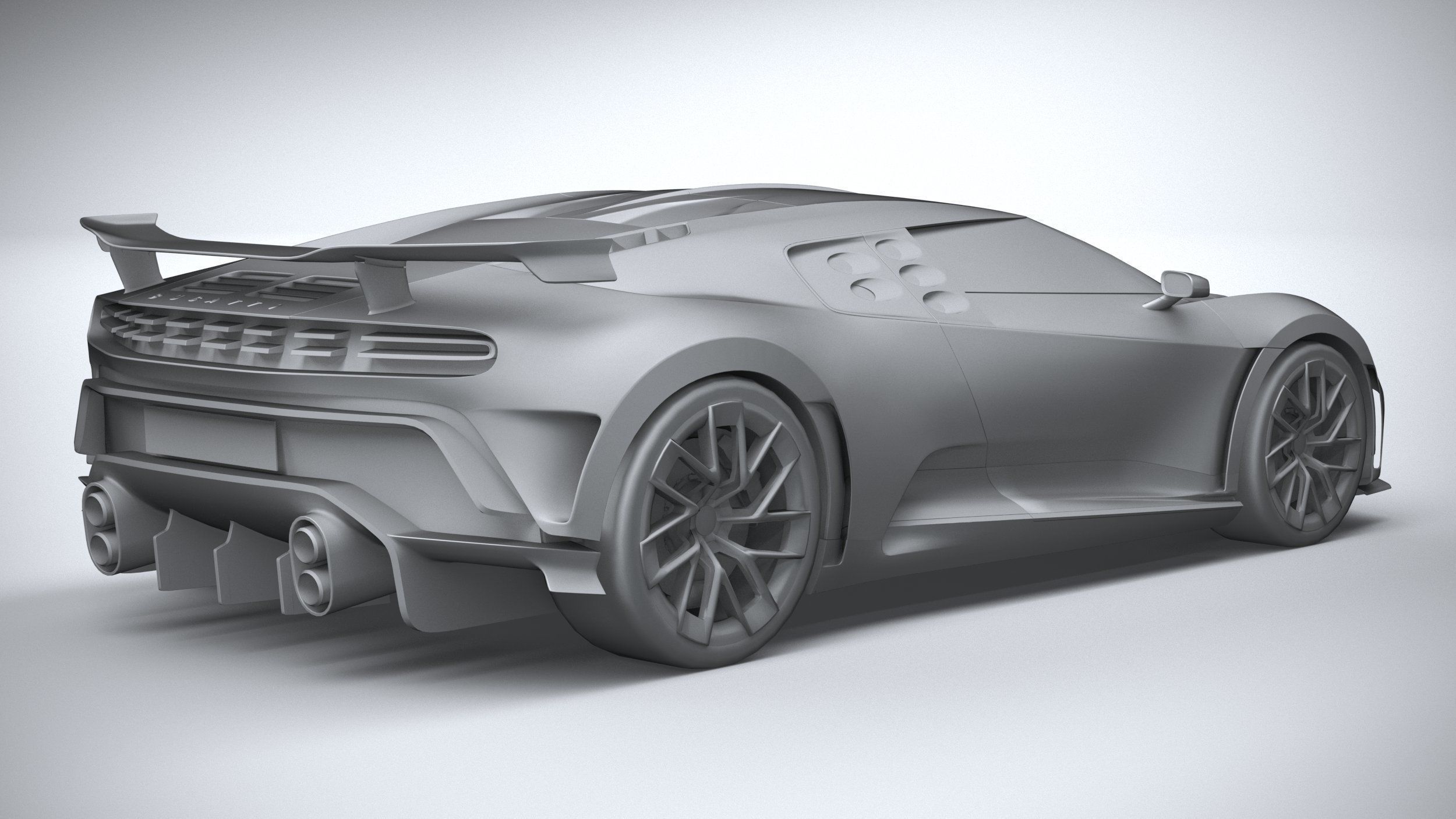 LowPoly Bugatti Centodieci 2020 Low-poly 3D model_28
