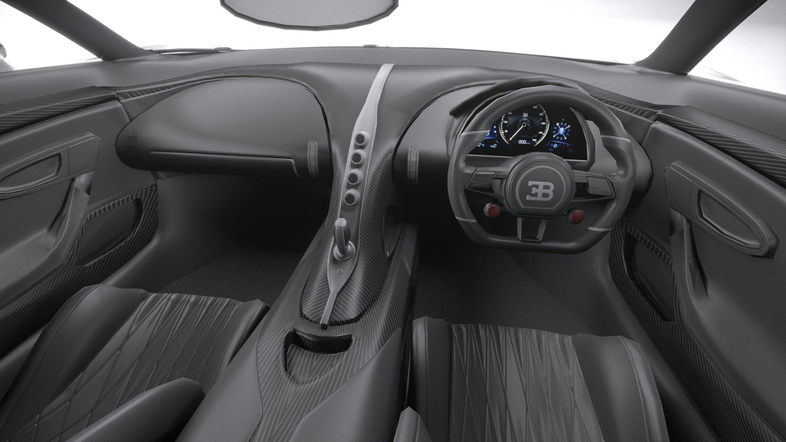 LowPoly Bugatti Centodieci 2020 Low-poly 3D model_31