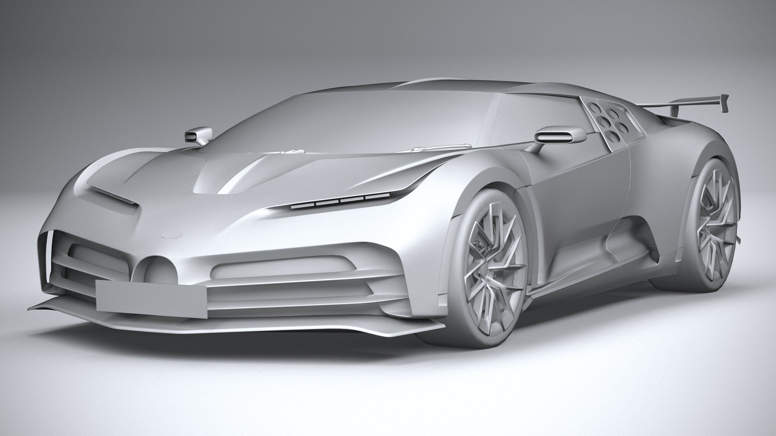 LowPoly Bugatti Centodieci 2020 Low-poly 3D model_12