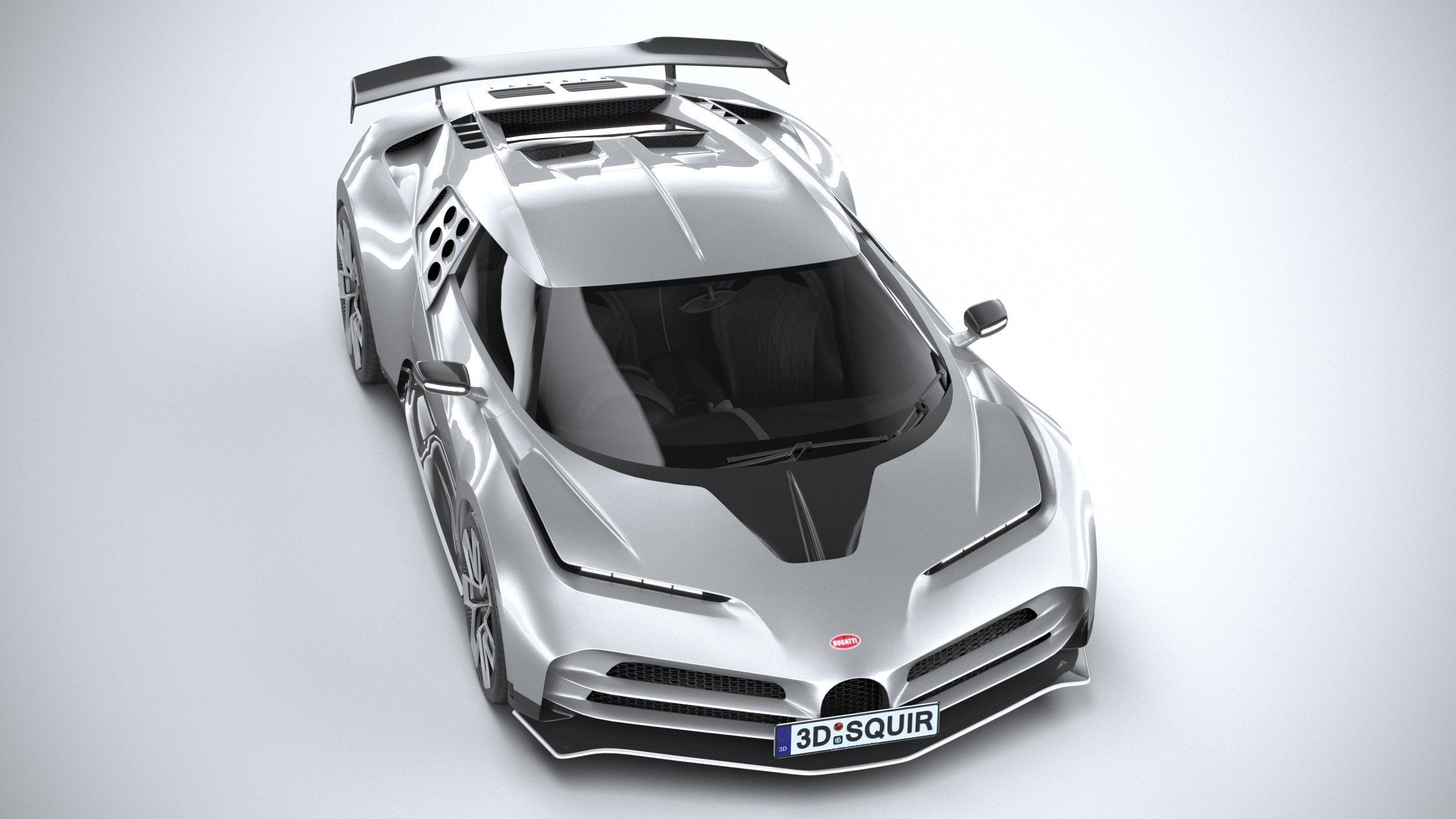 LowPoly Bugatti Centodieci 2020 Low-poly 3D model_21