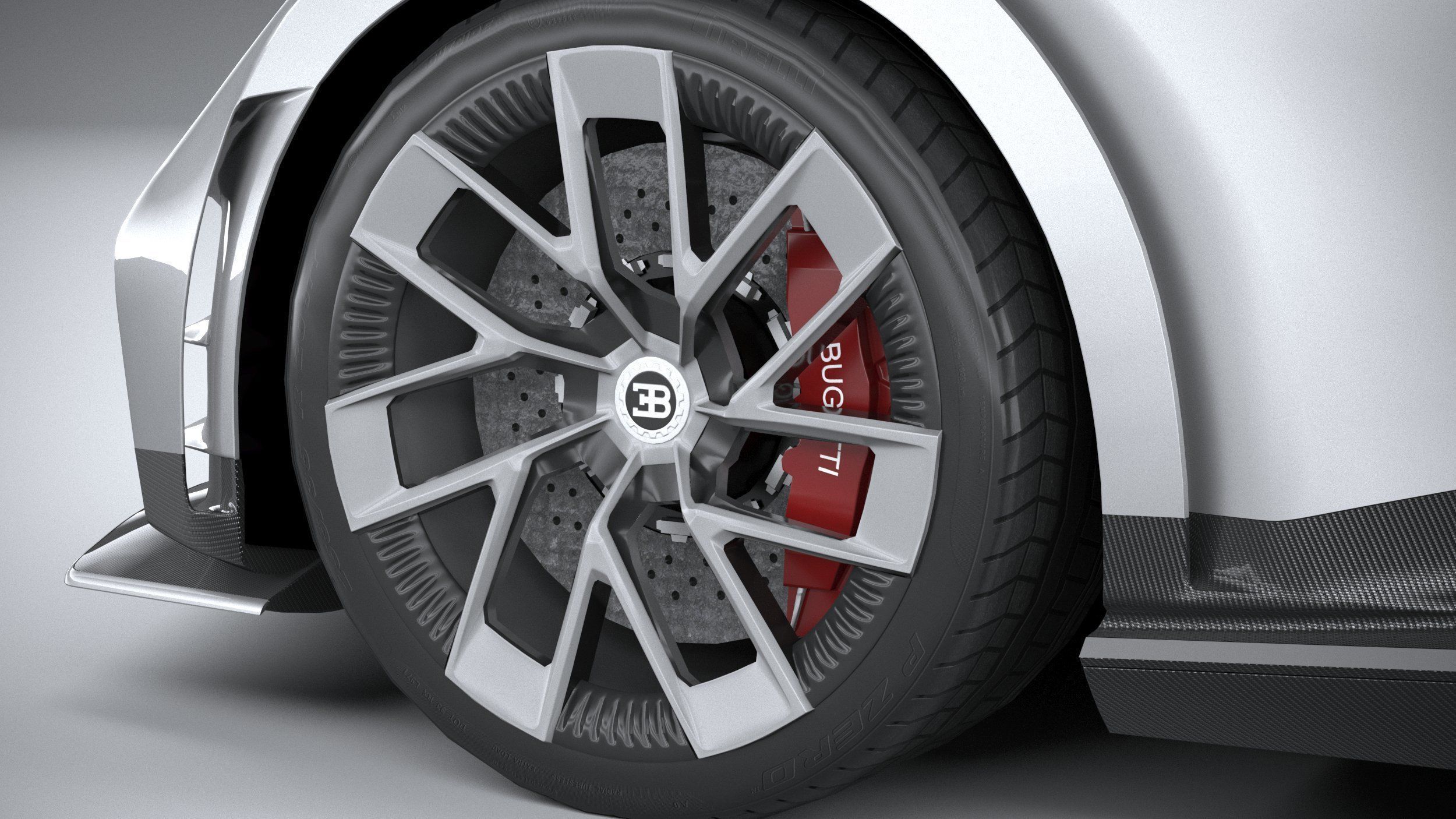 LowPoly Bugatti Centodieci 2020 Low-poly 3D model_19