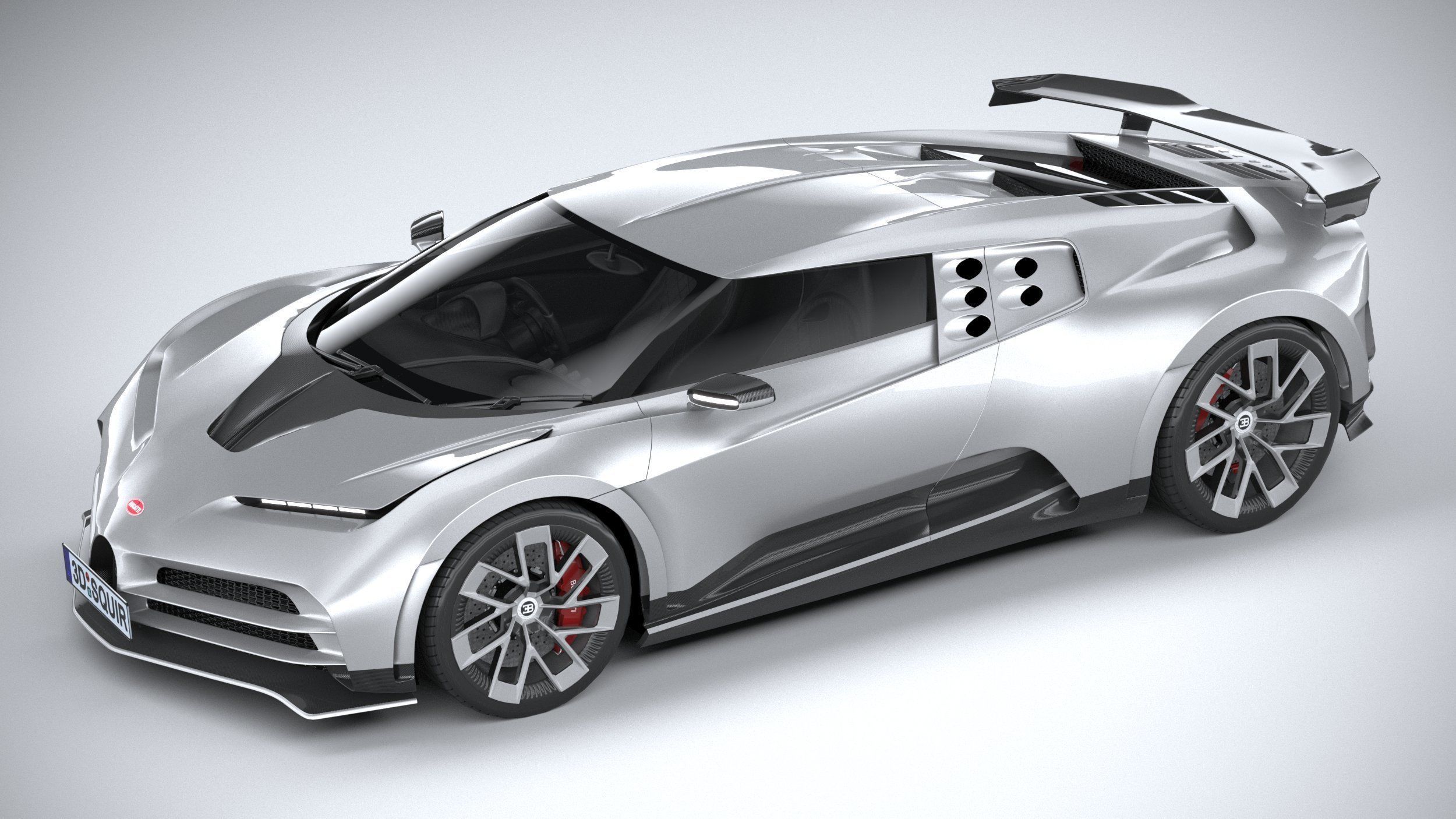 LowPoly Bugatti Centodieci 2020 Low-poly 3D model_1