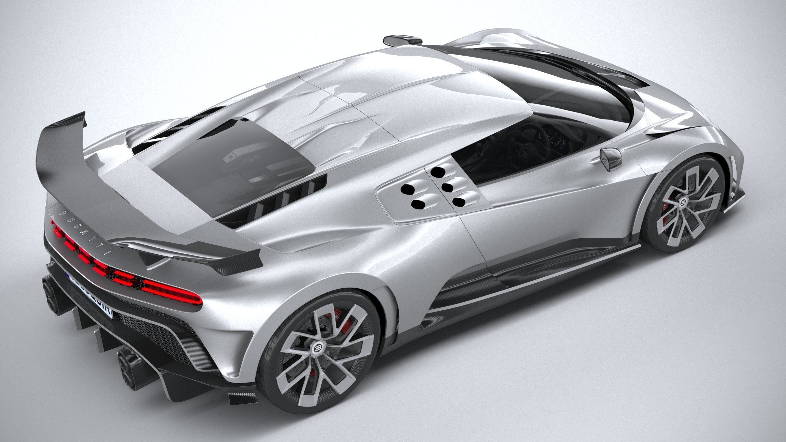 LowPoly Bugatti Centodieci 2020 Low-poly 3D model_15