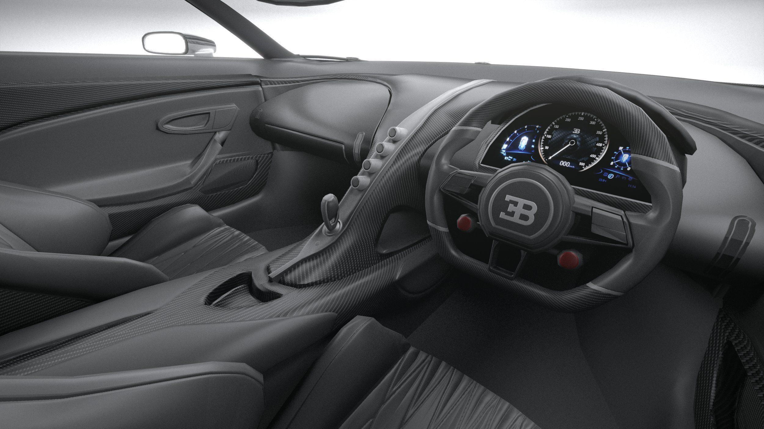 LowPoly Bugatti Centodieci 2020 Low-poly 3D model_29