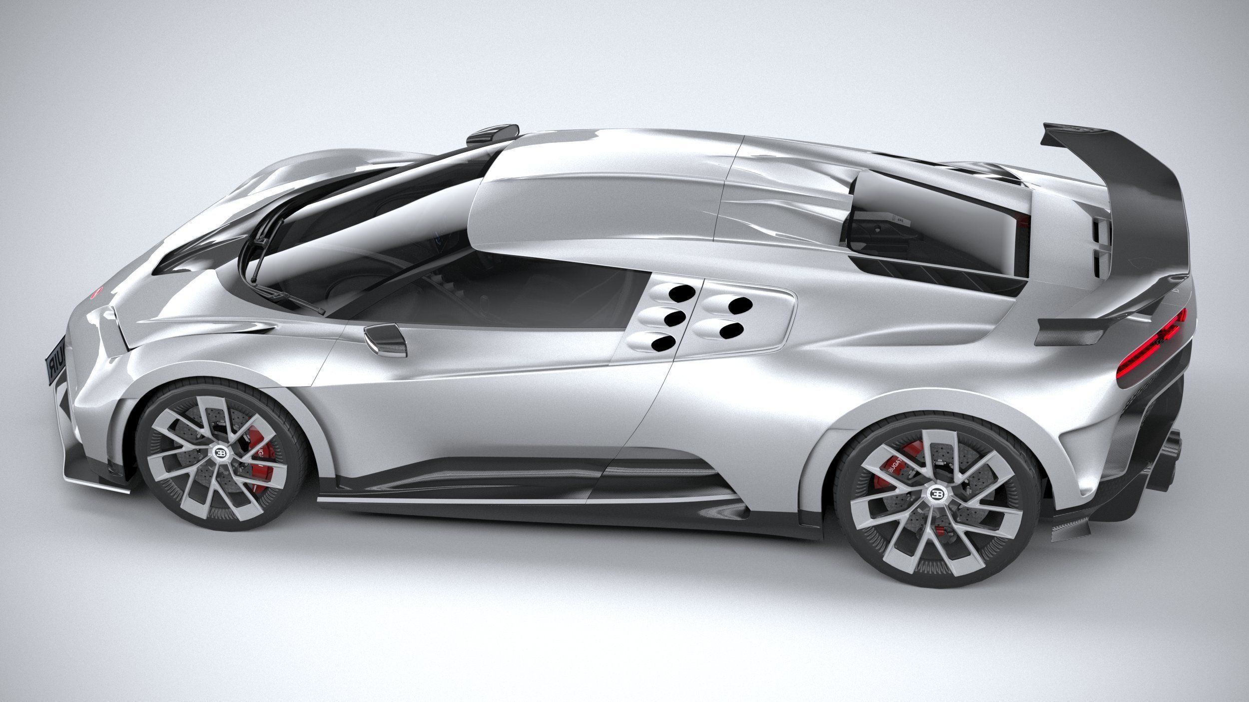 LowPoly Bugatti Centodieci 2020 Low-poly 3D model_13