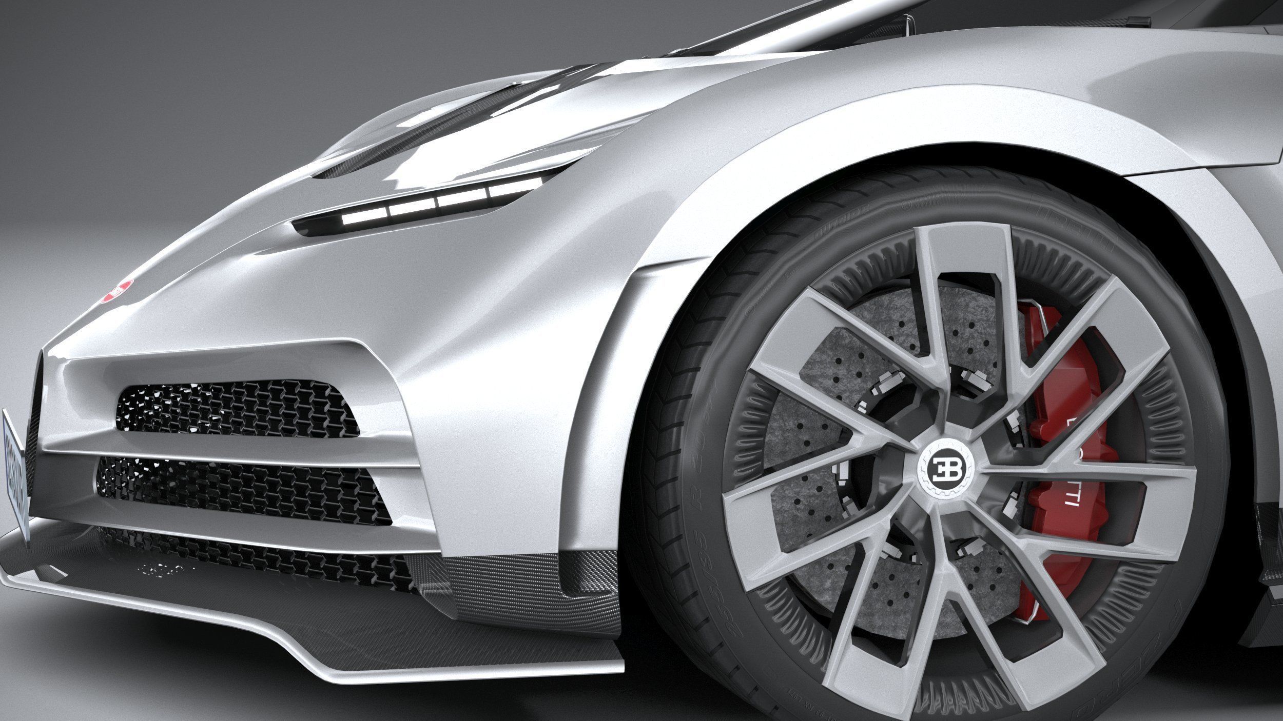 LowPoly Bugatti Centodieci 2020 Low-poly 3D model_6