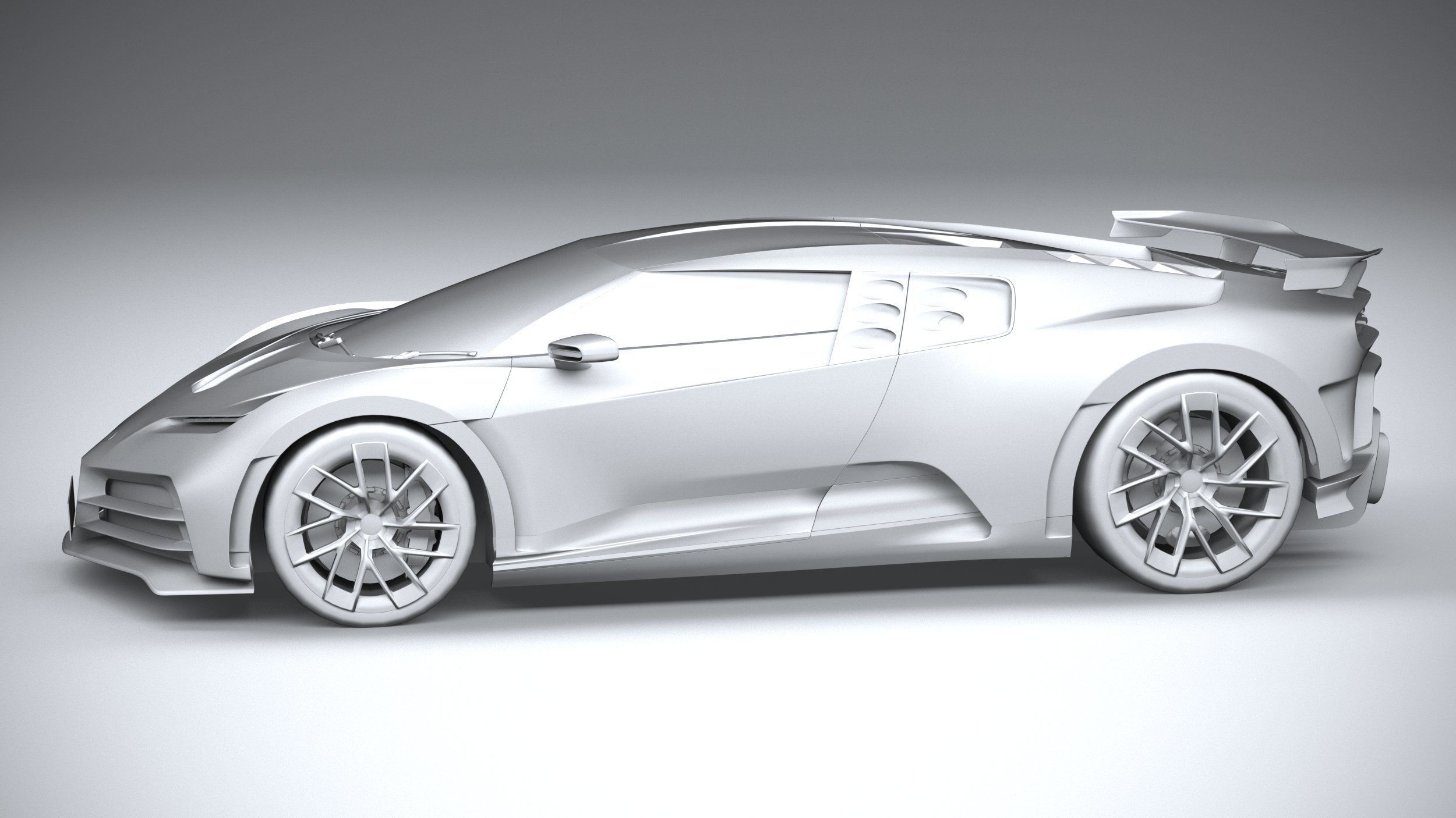 LowPoly Bugatti Centodieci 2020 Low-poly 3D model_23