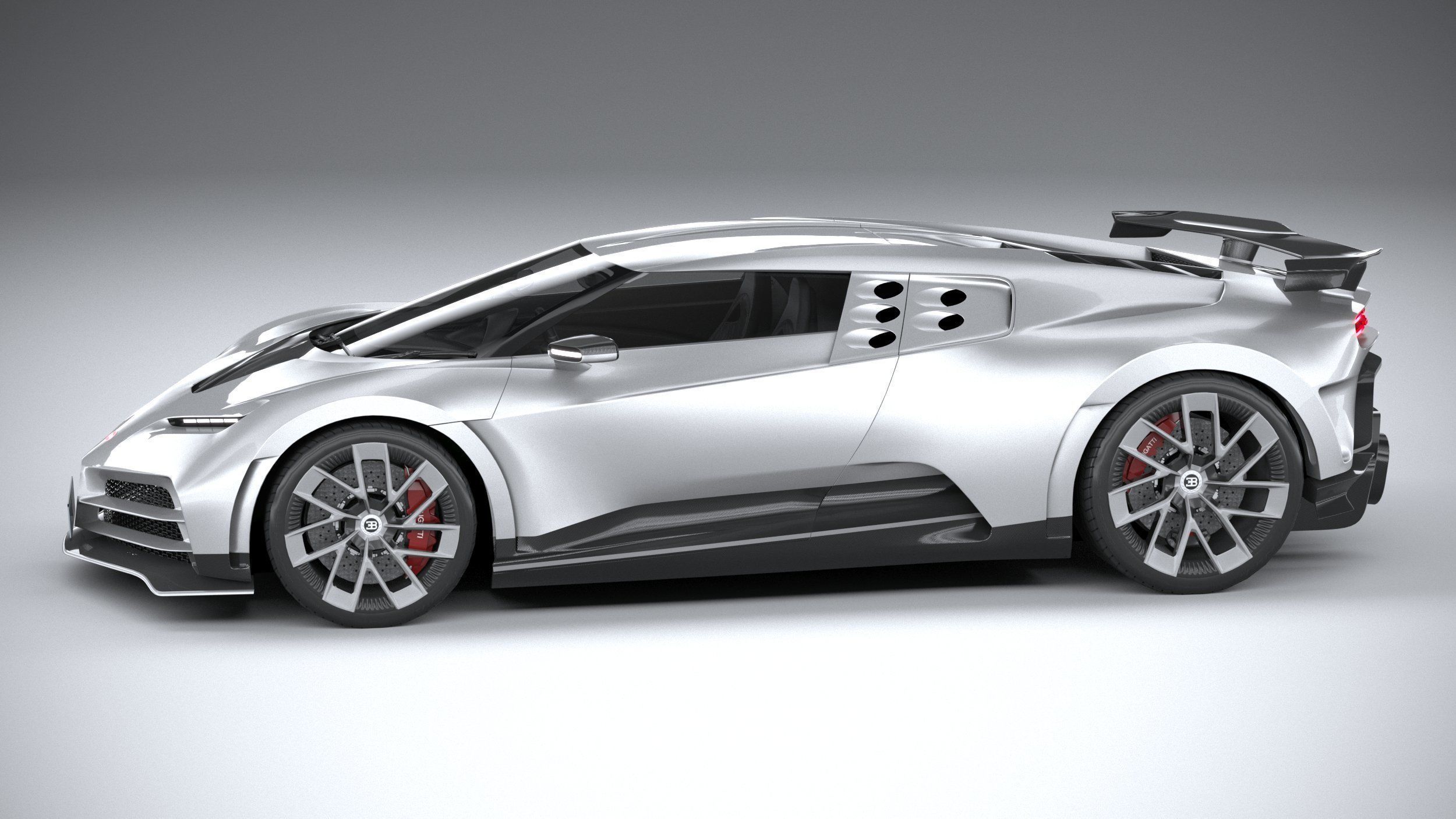 LowPoly Bugatti Centodieci 2020 Low-poly 3D model_18