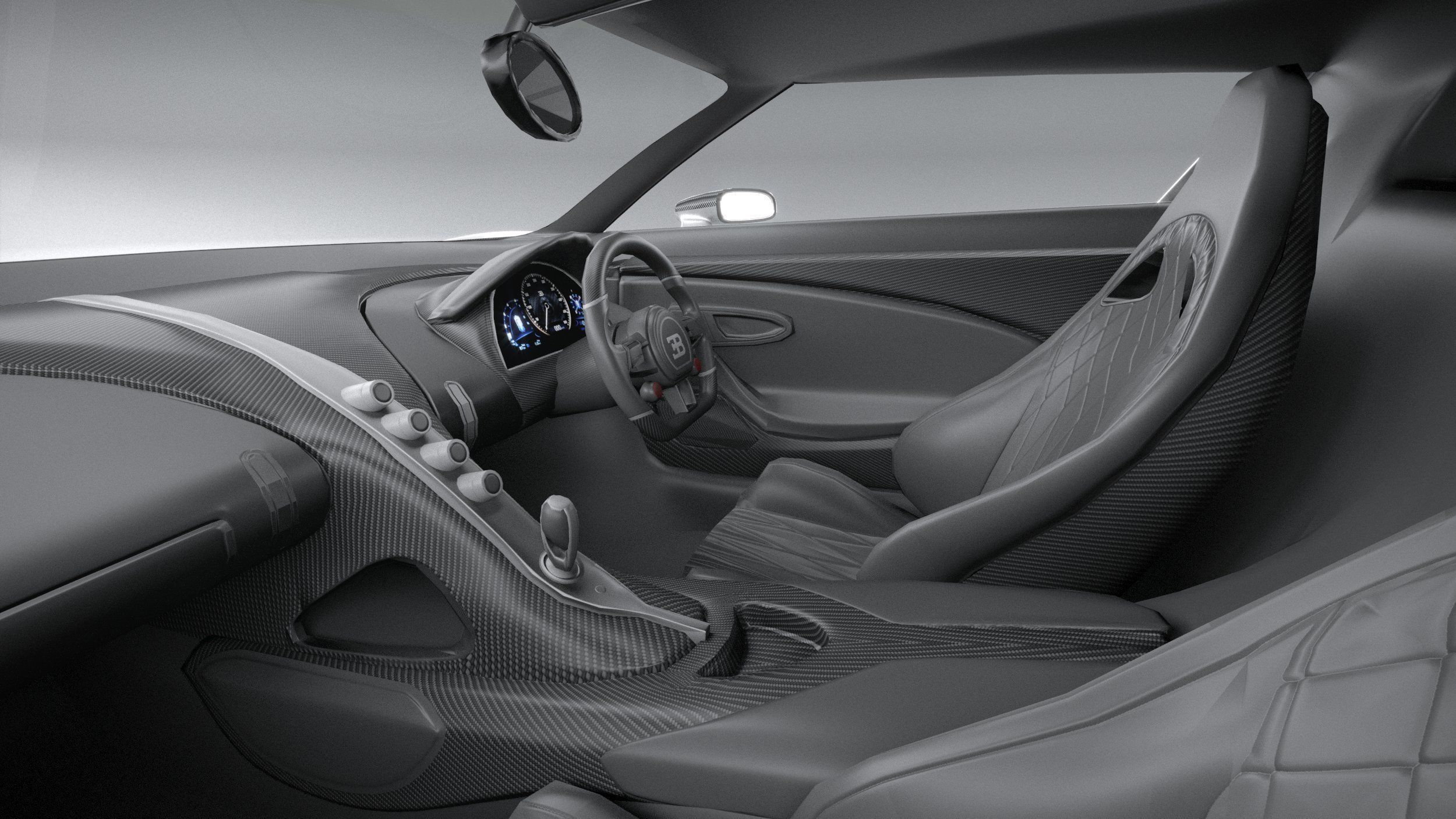 LowPoly Bugatti Centodieci 2020 Low-poly 3D model_30