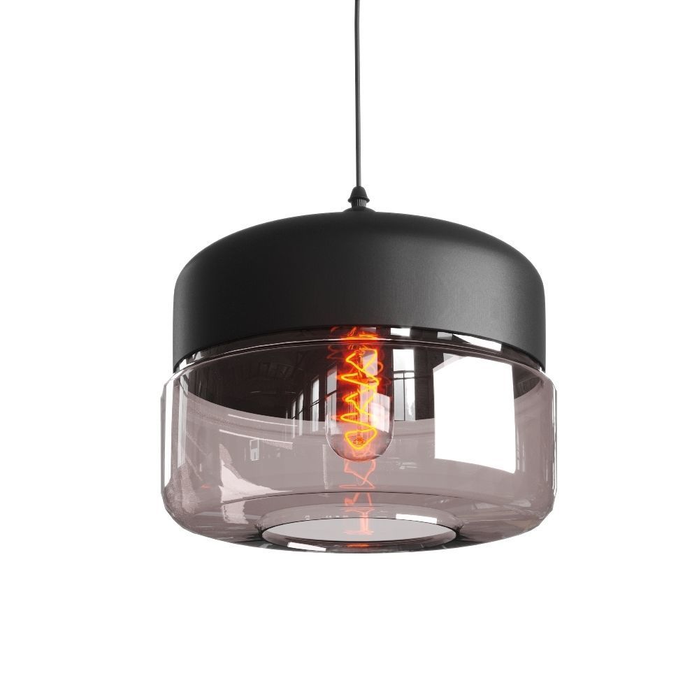 modern Nordic glass pendant light 3D model_2