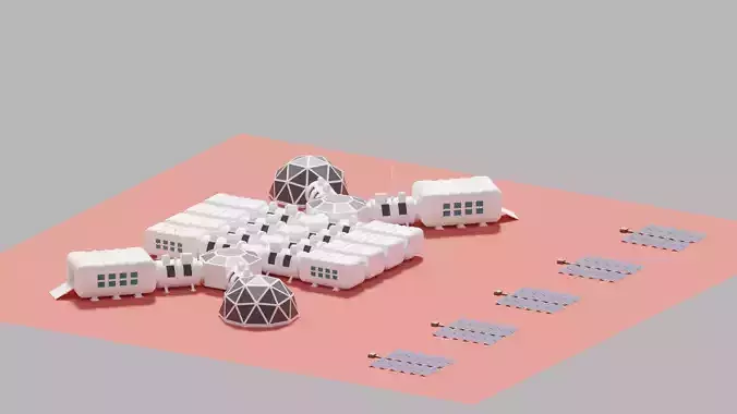Martian Base Mars City Colony