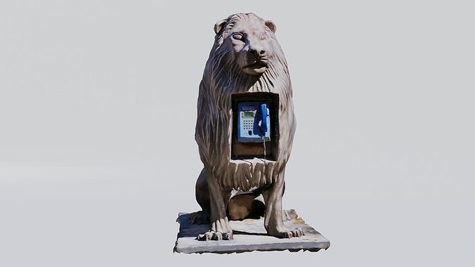  Lion Telephone booth 3D print model