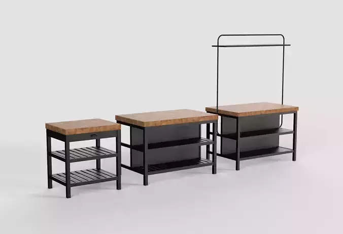 VADHOLMA Kitchen Island Set