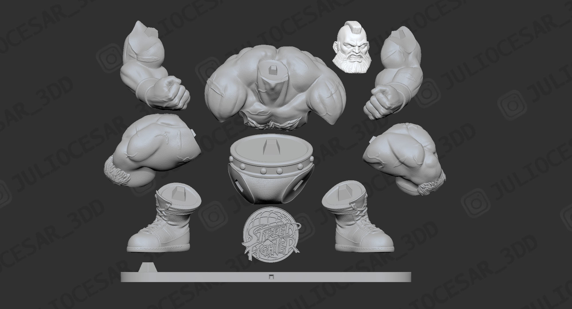 Street fighter - Zangief 3D print model_6