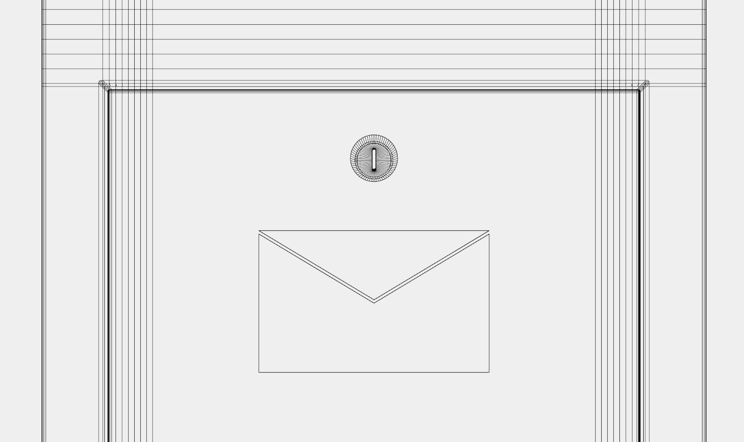 Black Mailbox 3D model_4