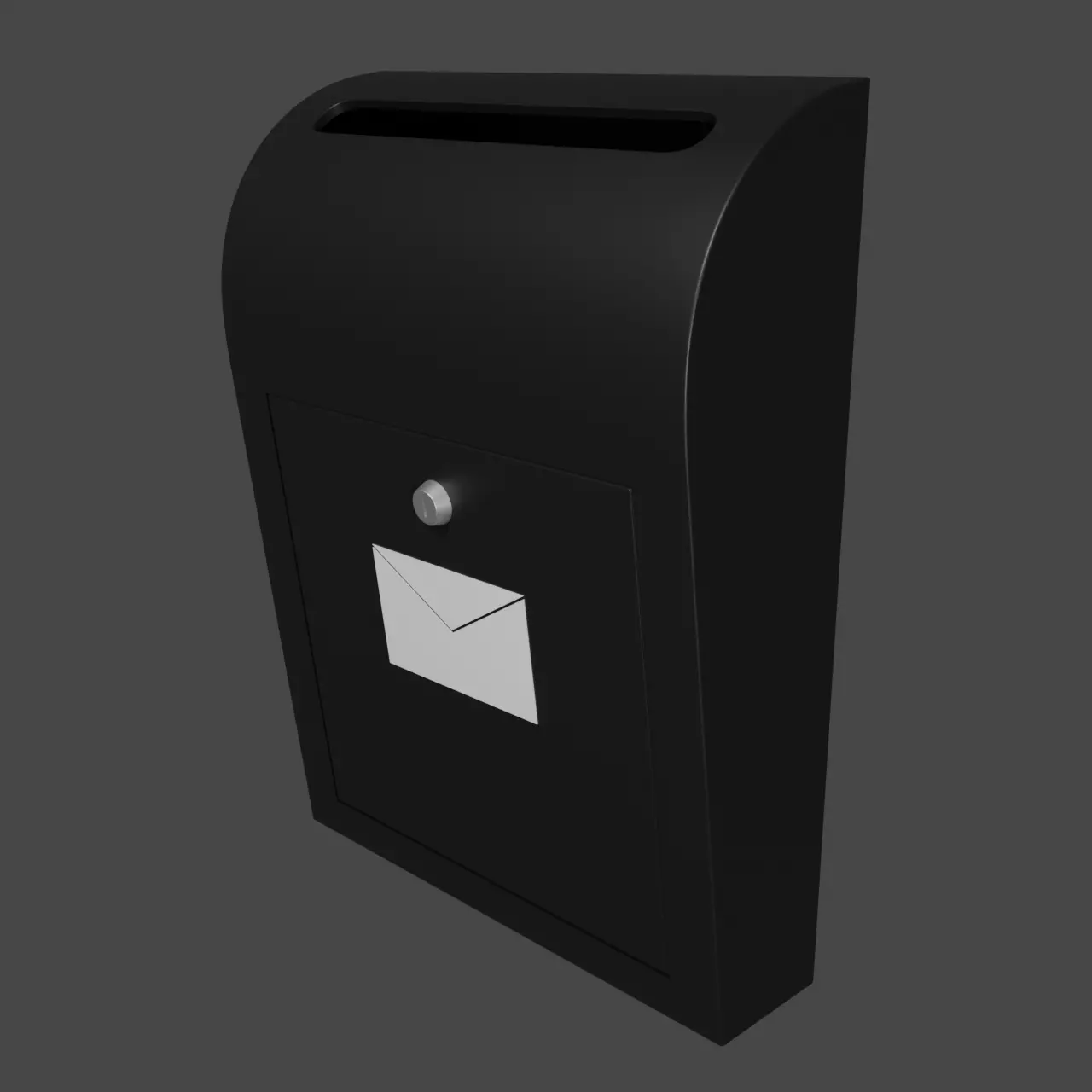 Black Mailbox 3D model_0
