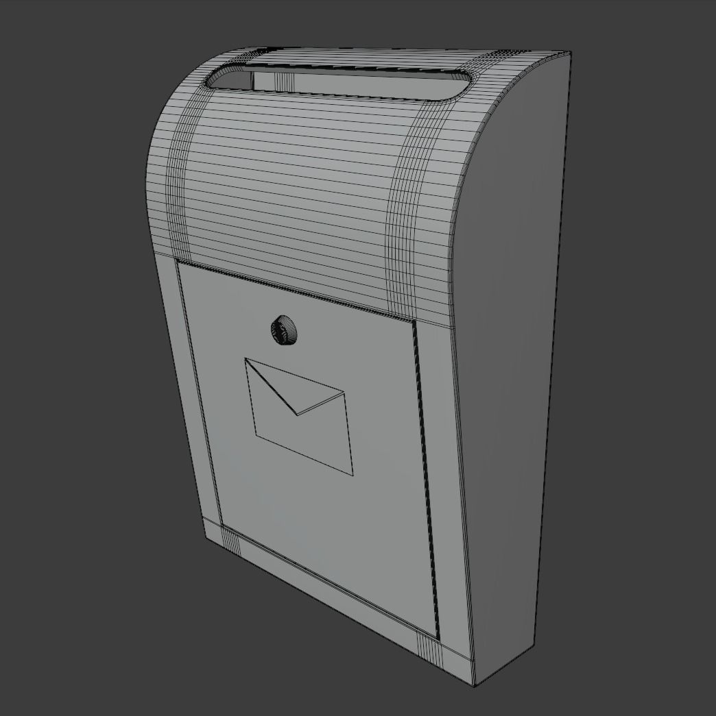 Black Mailbox 3D model_3