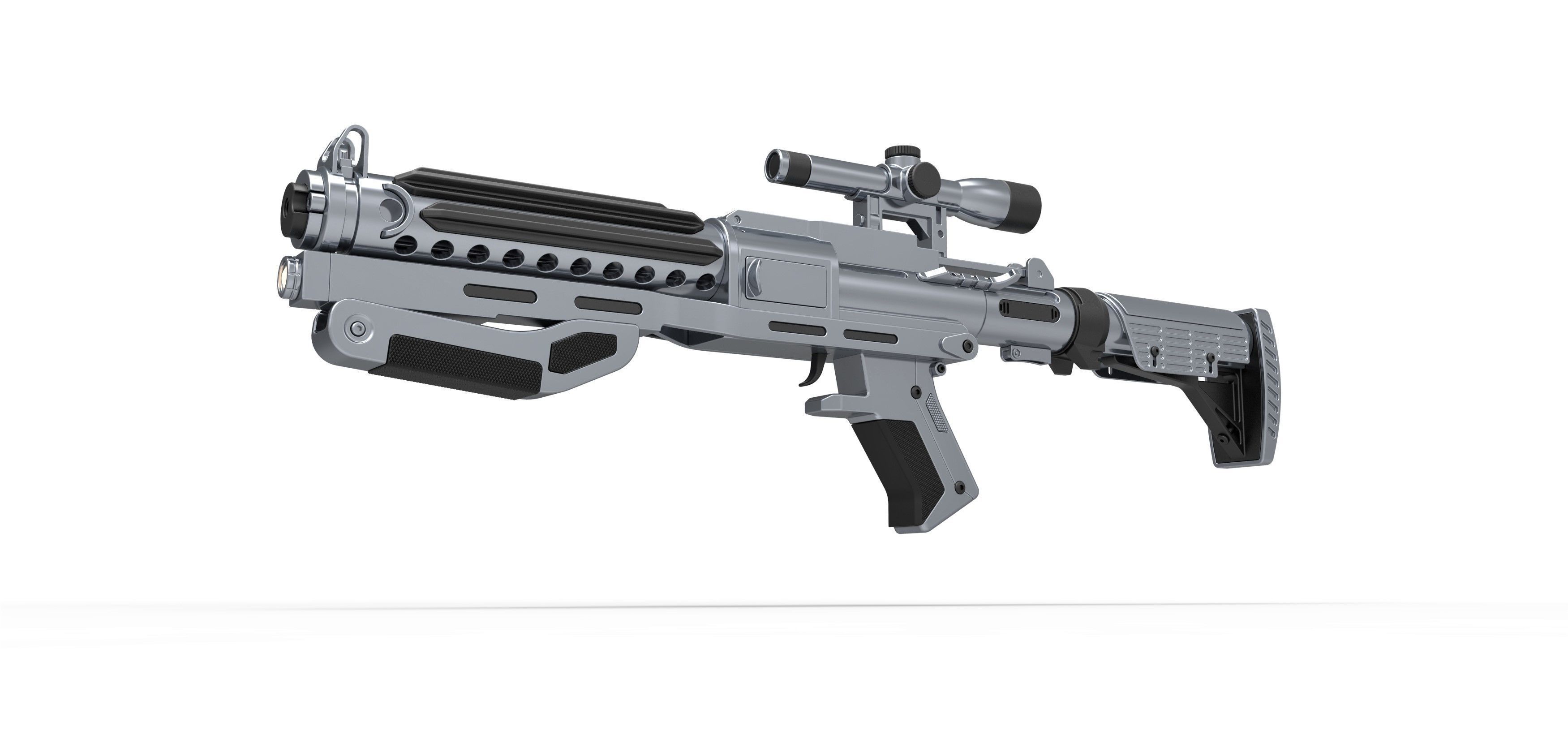 Captain Phasma Blaster rifle F-11D Star Wars The Force Awakens 3D model_2