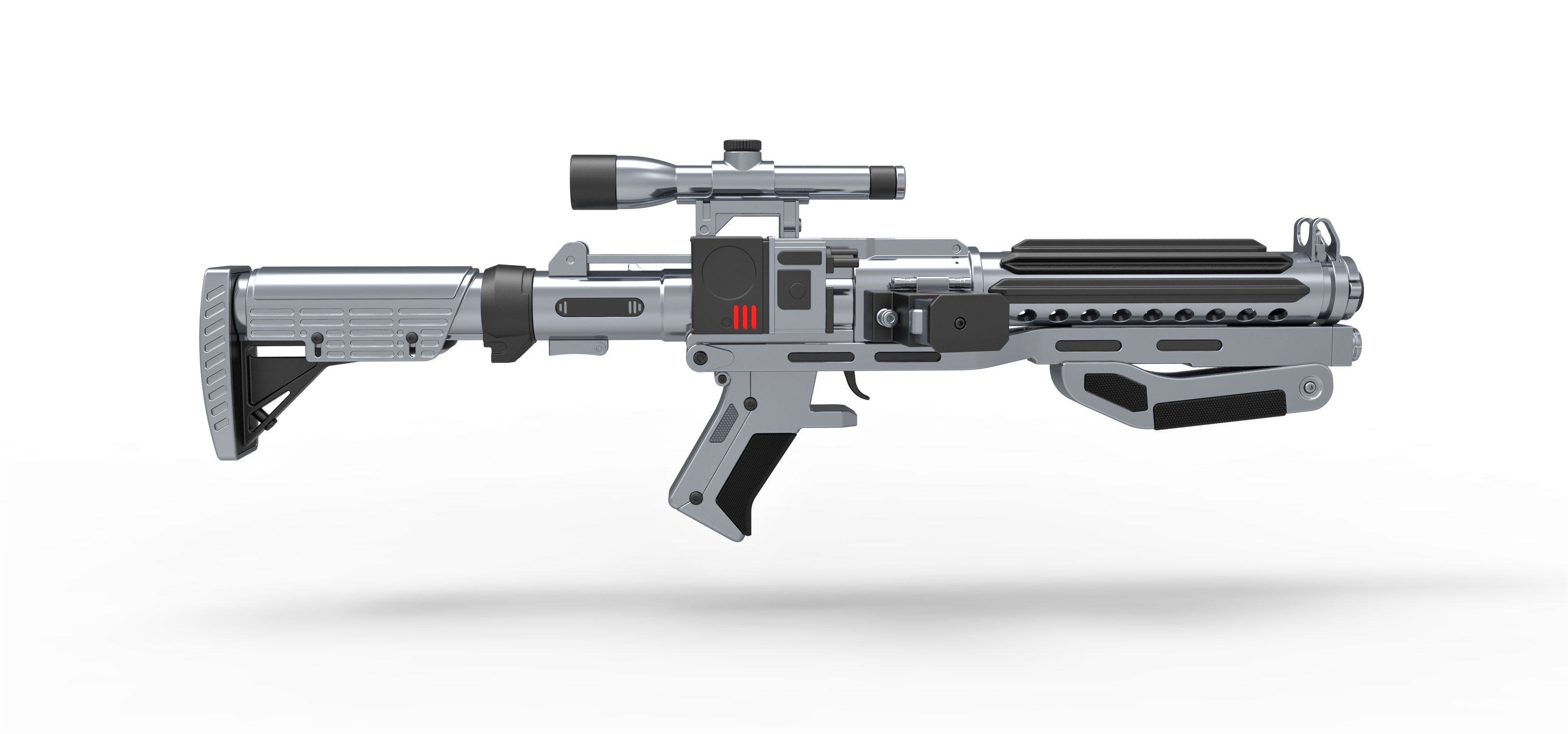 Captain Phasma Blaster rifle F-11D Star Wars The Force Awakens 3D model_12