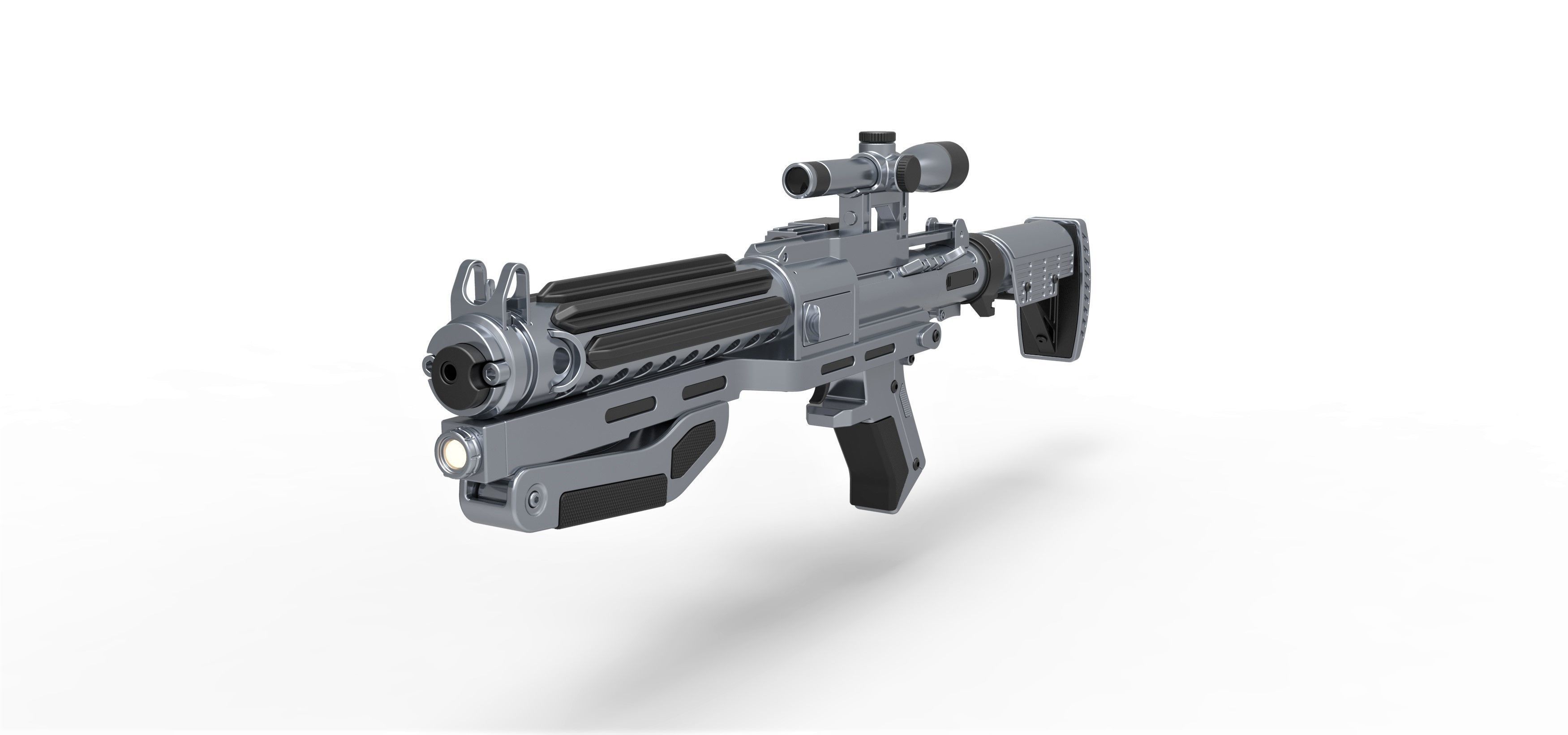 Captain Phasma Blaster rifle F-11D Star Wars The Force Awakens 3D model_3