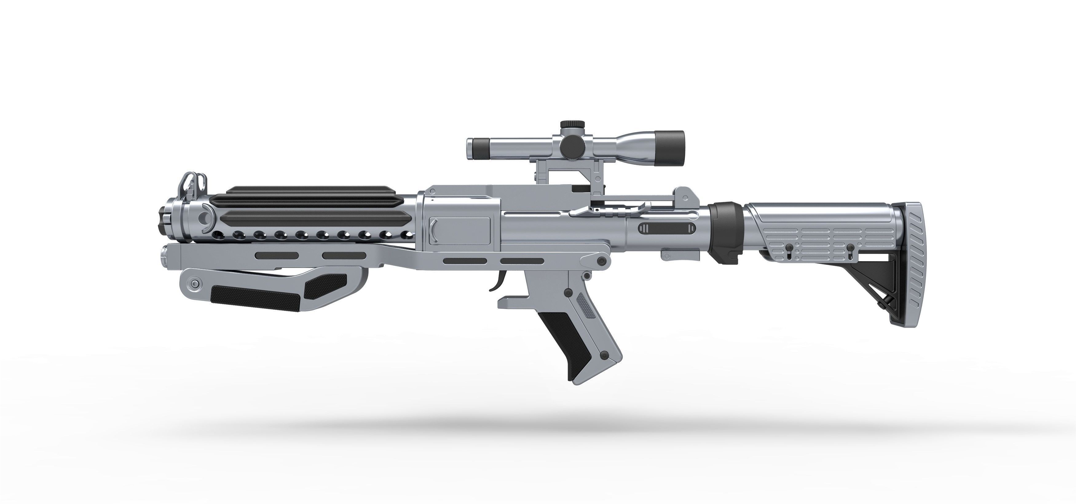 Captain Phasma Blaster rifle F-11D Star Wars The Force Awakens 3D model_5