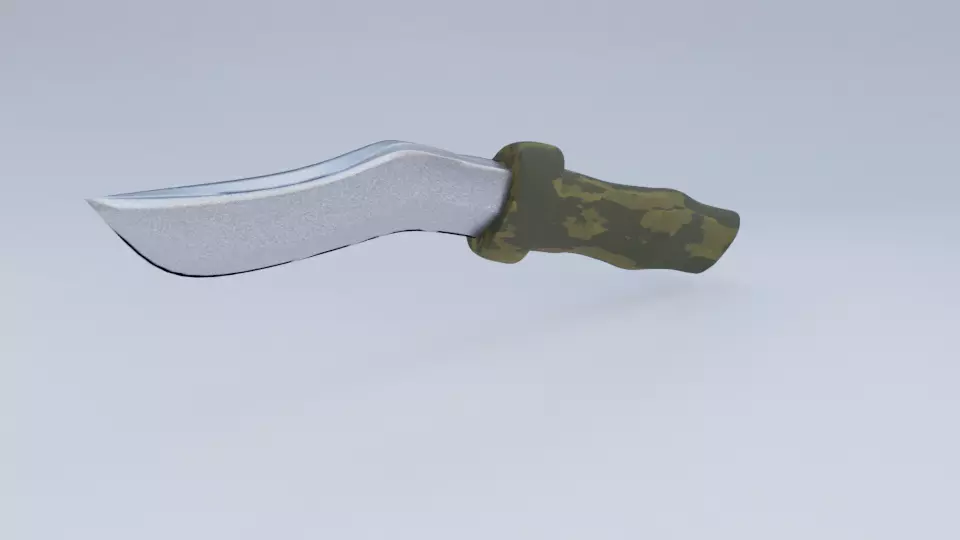 Combat Knife Low-poly 3D model