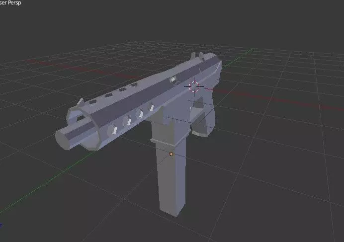 Smg 9x19 LowPoly 3D model_0