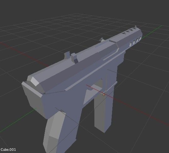 Smg 9x19 LowPoly 3D model_2