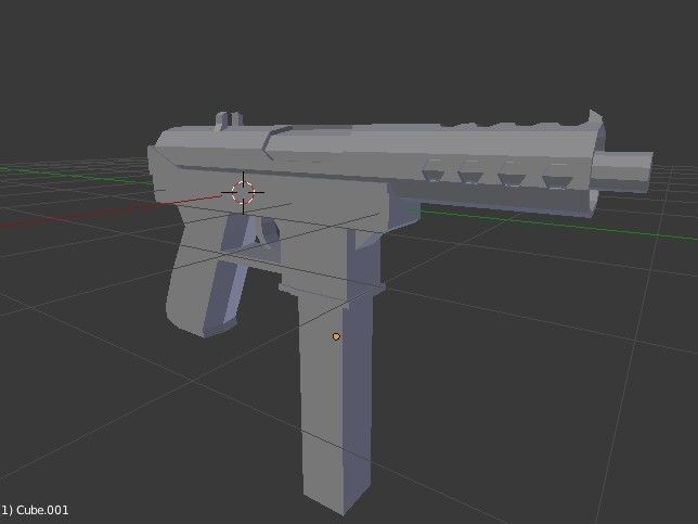 Smg 9x19 LowPoly 3D model_1