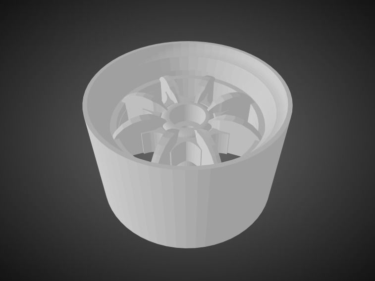 Mugen MF8 rims for Hot Wheels 3D print model_1