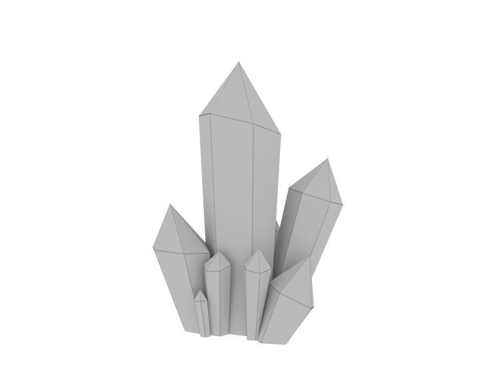 Crystal Low-poly crystals Low-poly 3D model_9